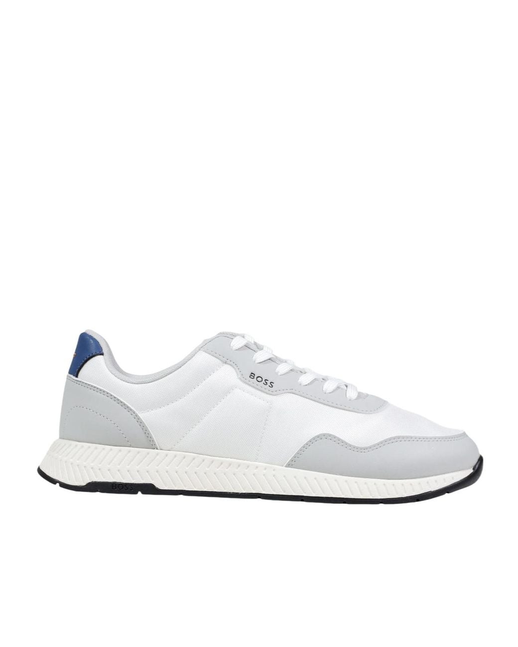 Boss White Logo-Print Sneakers for men
