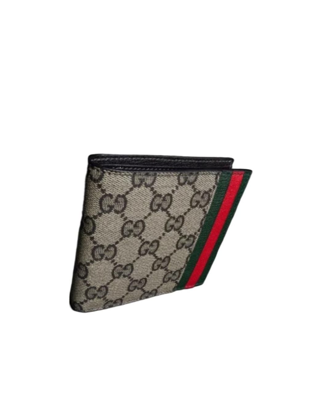 Gucci White Bi-Fold Wallet With Web Card Slots for men