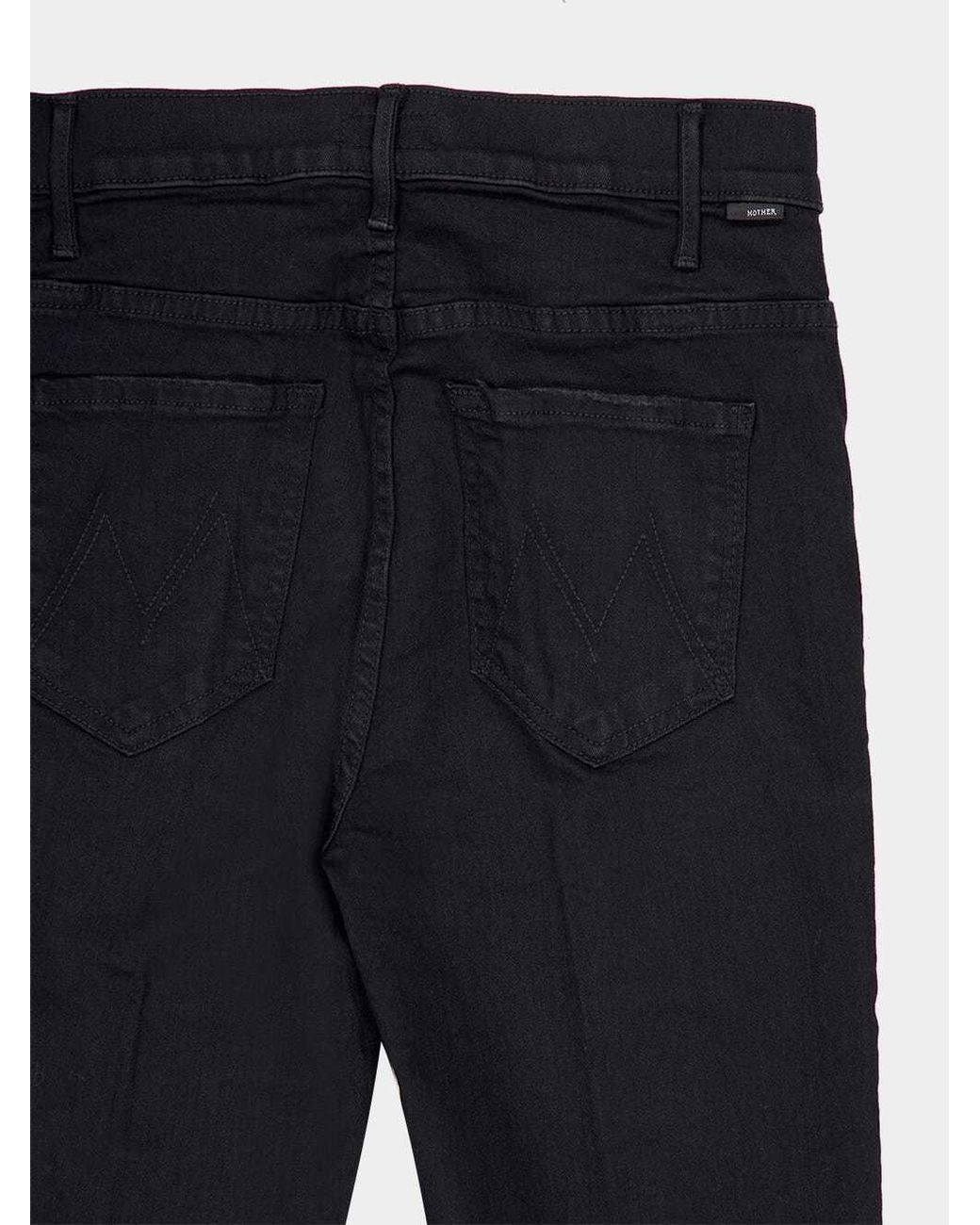 Mother Black The Hustler Ankle Fray Jeans