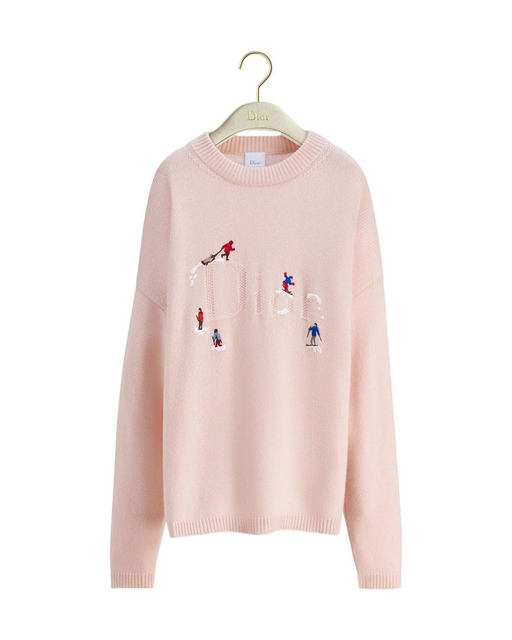 Dior Pink Alps Embroidered Oversized Sweater
