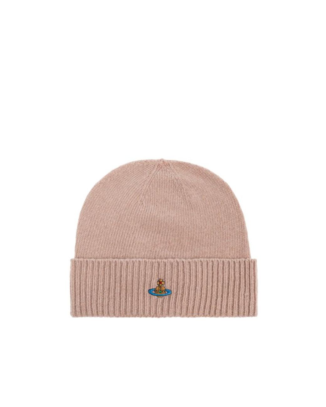 Vivienne Westwood Pink Logo Embroidered Beanie for men