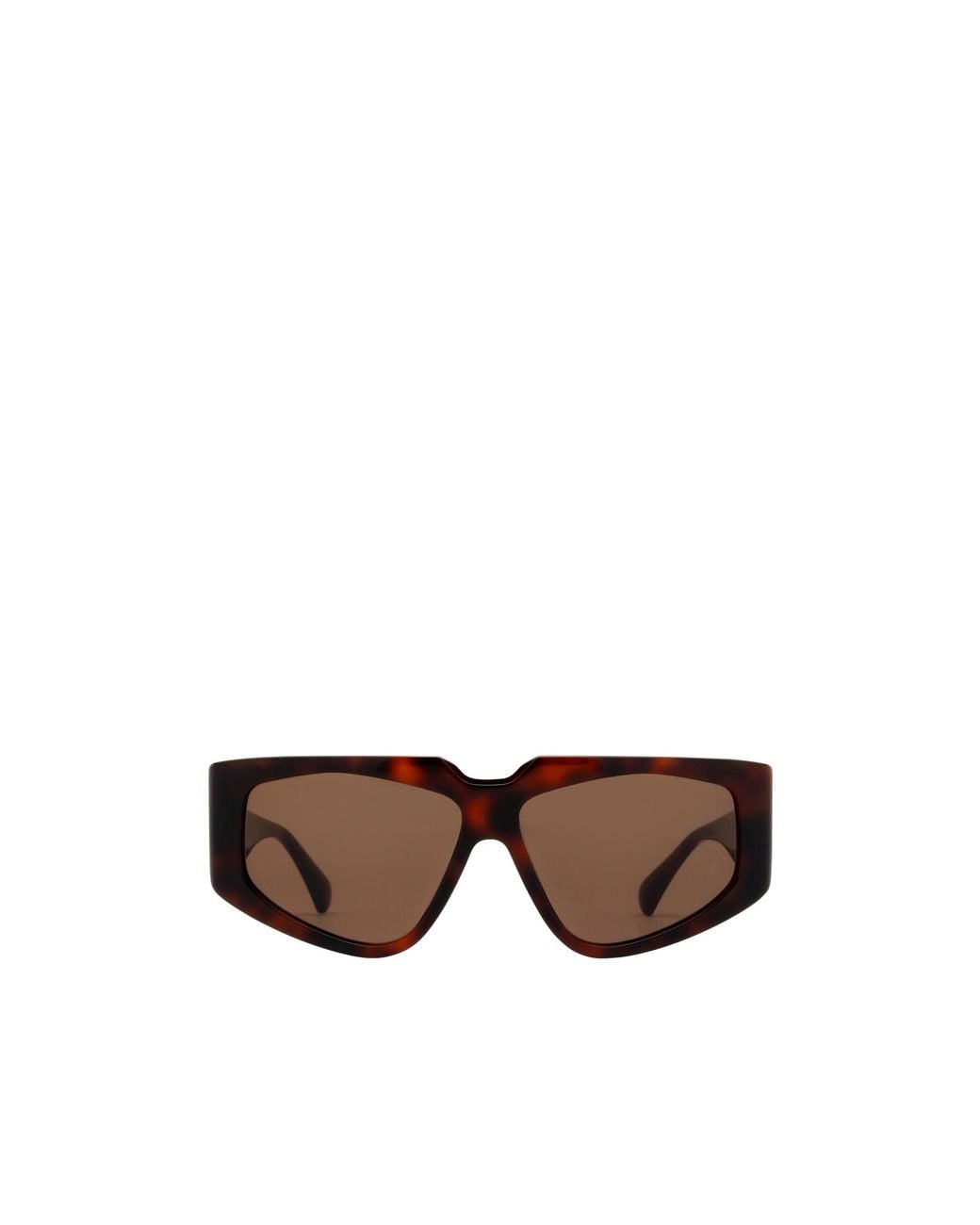 Max Mara Brown Geometric Frame Sunglasses