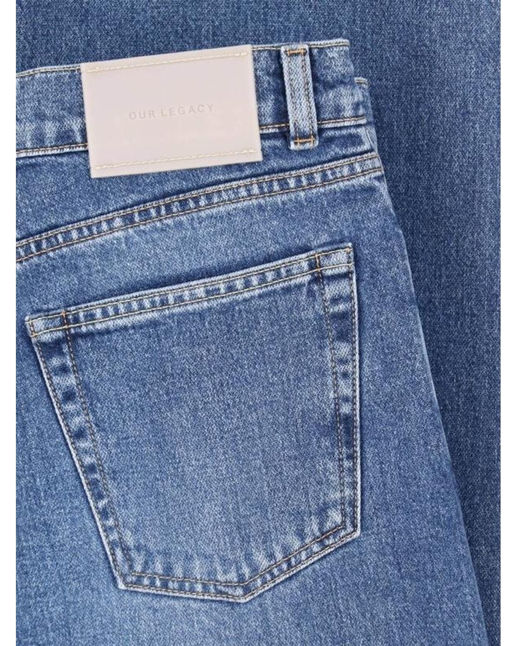 Our Legacy Blue Wata Cut Straight Jeans