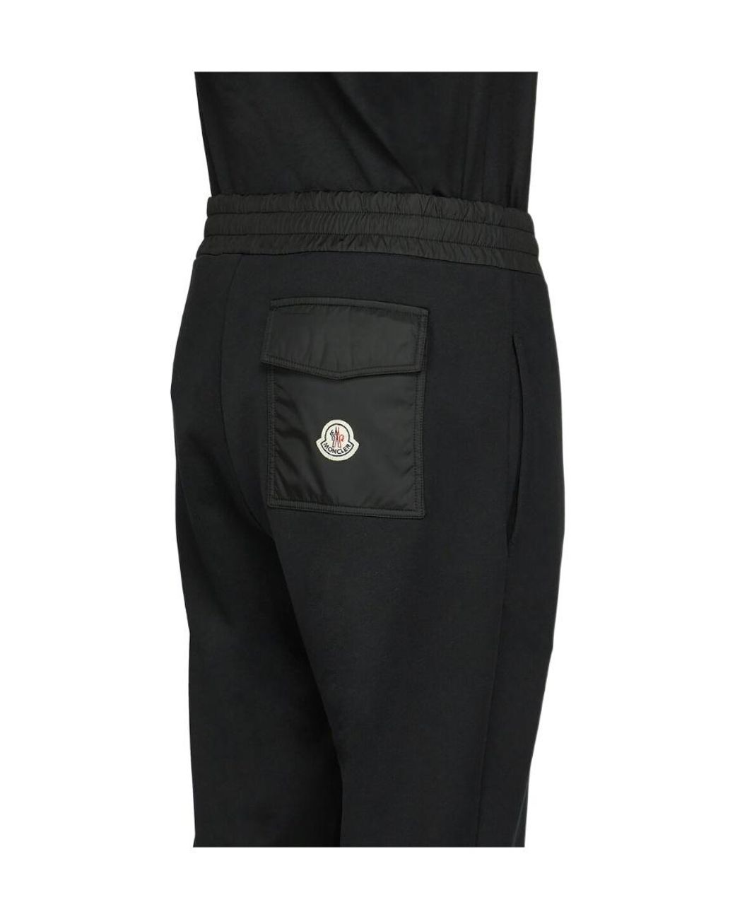 Moncler Black Born To Protect Logo-Print Joggers for men