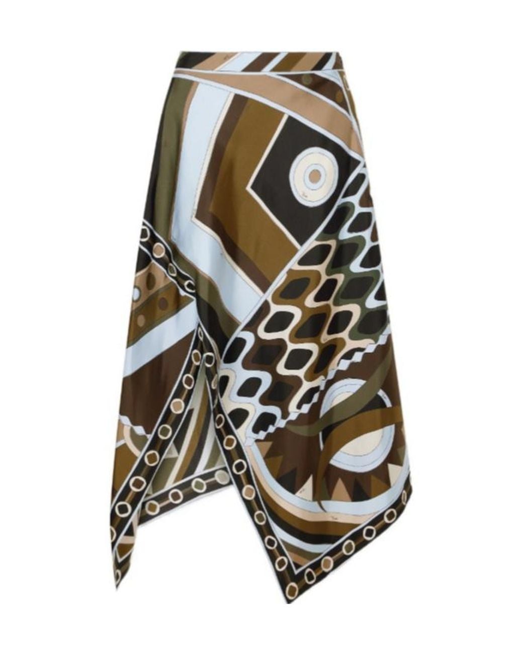 Emilio Pucci White Printed Silk Dress