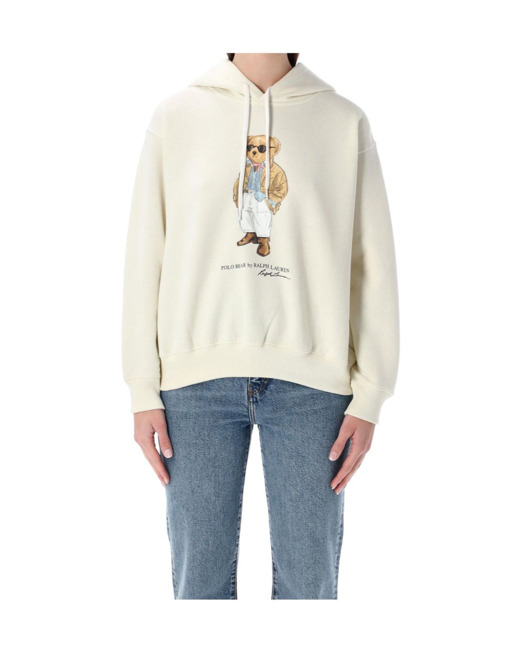 Polo Ralph Lauren White Polo Bear Hoodie