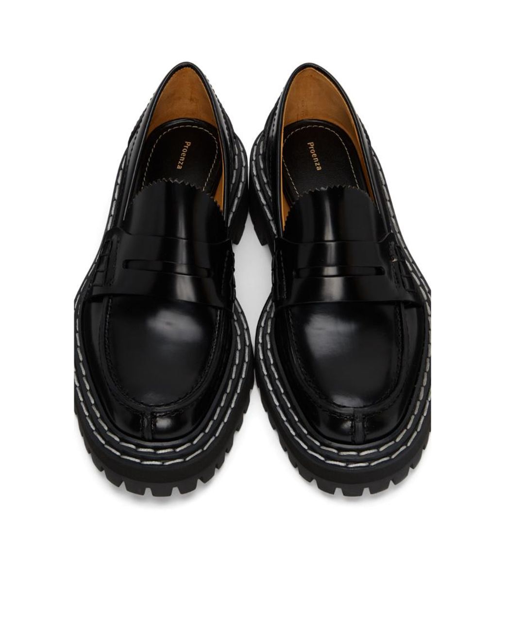 Proenza Schouler Black Round-Headed Loafers