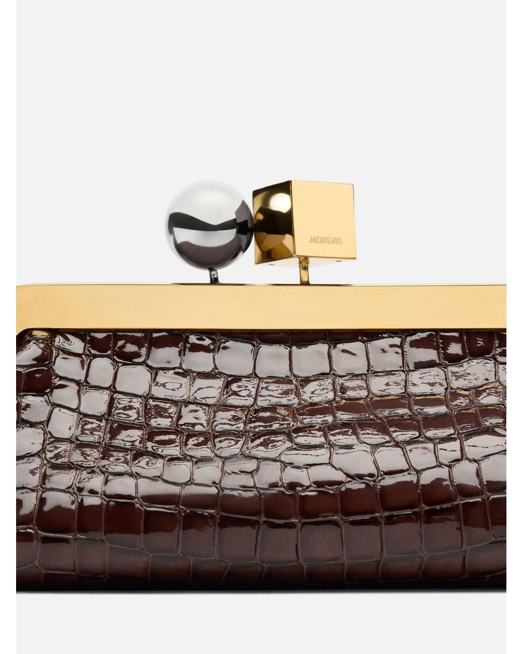 Jacquemus Metallic La Pochette Salon Frame Clutch Bag