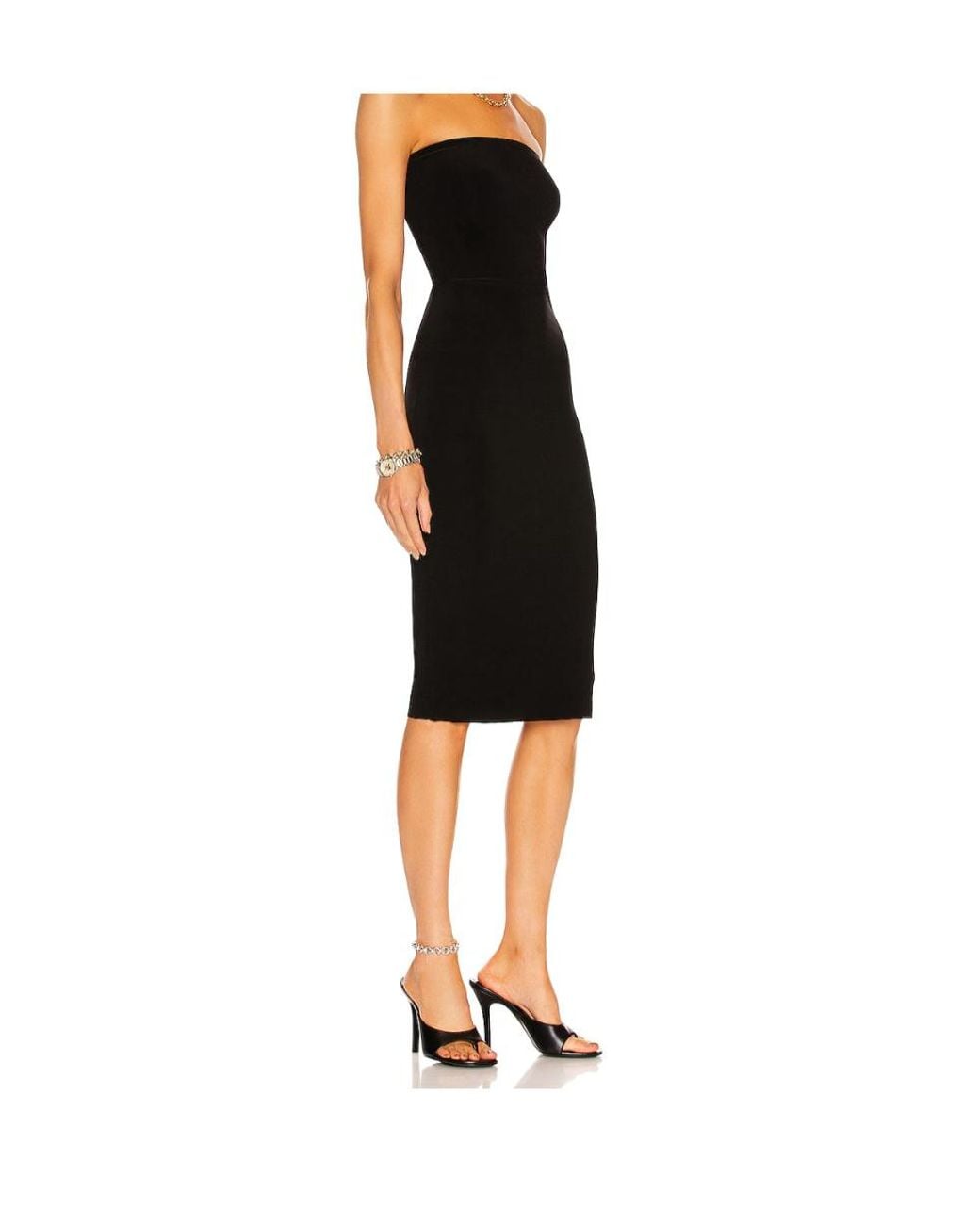 Norma Kamali Black Strapless Dress