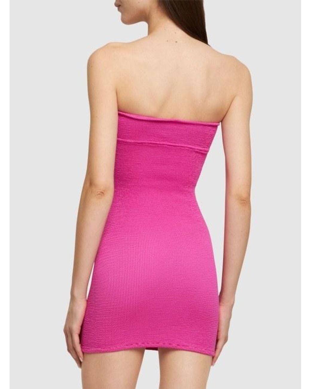 Reina Olga Pink Strapless Mini Dress