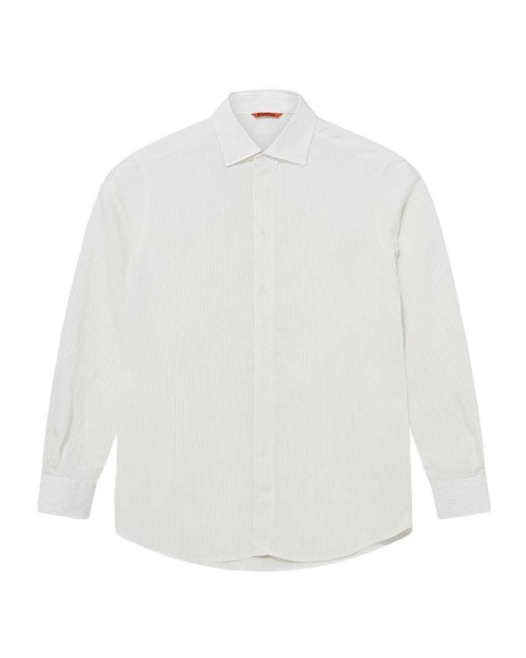 Barena White Pinstripe-Pattern Shirt for men
