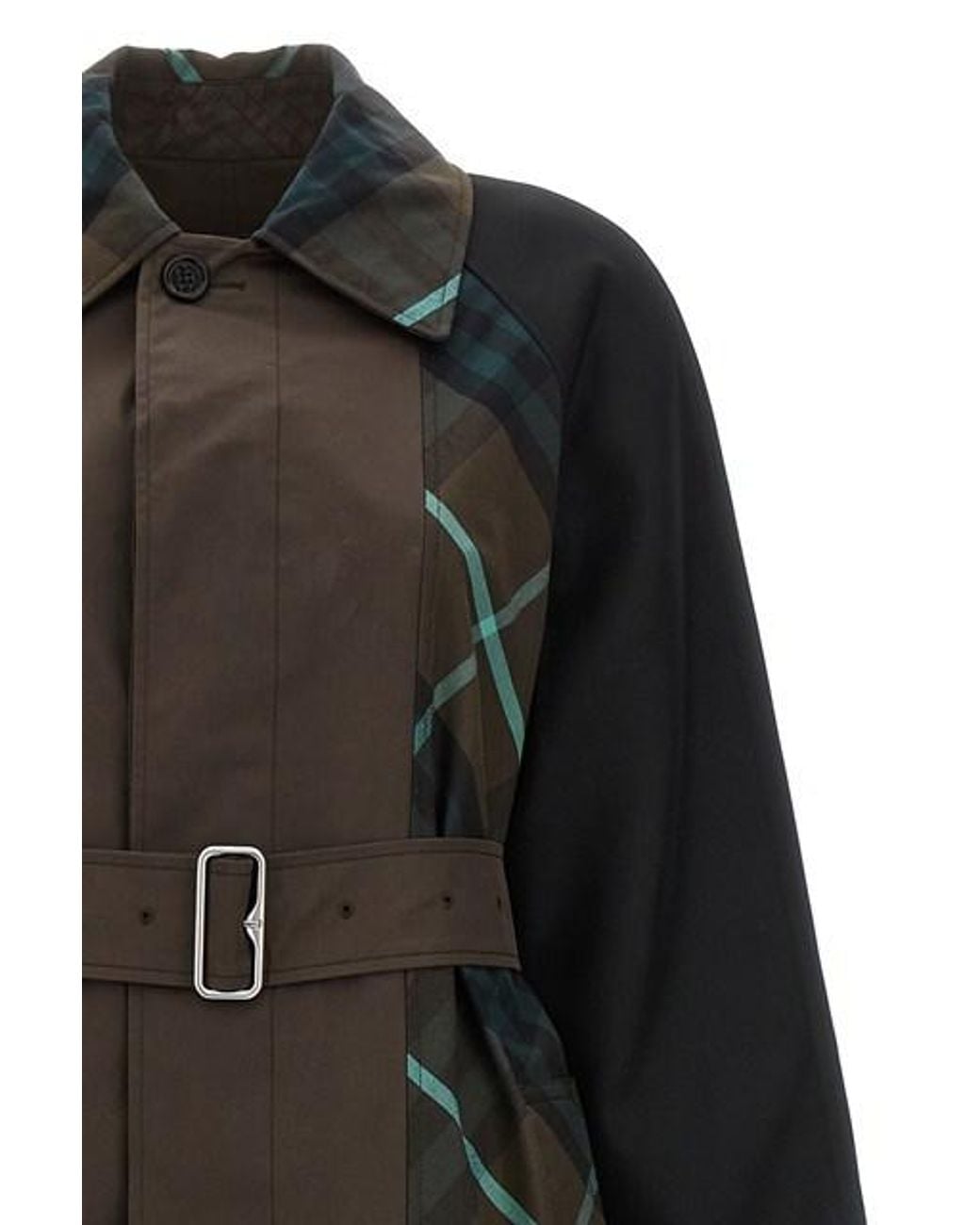 Burberry Black Bradford Belted-Waist Reversible Trench Coat