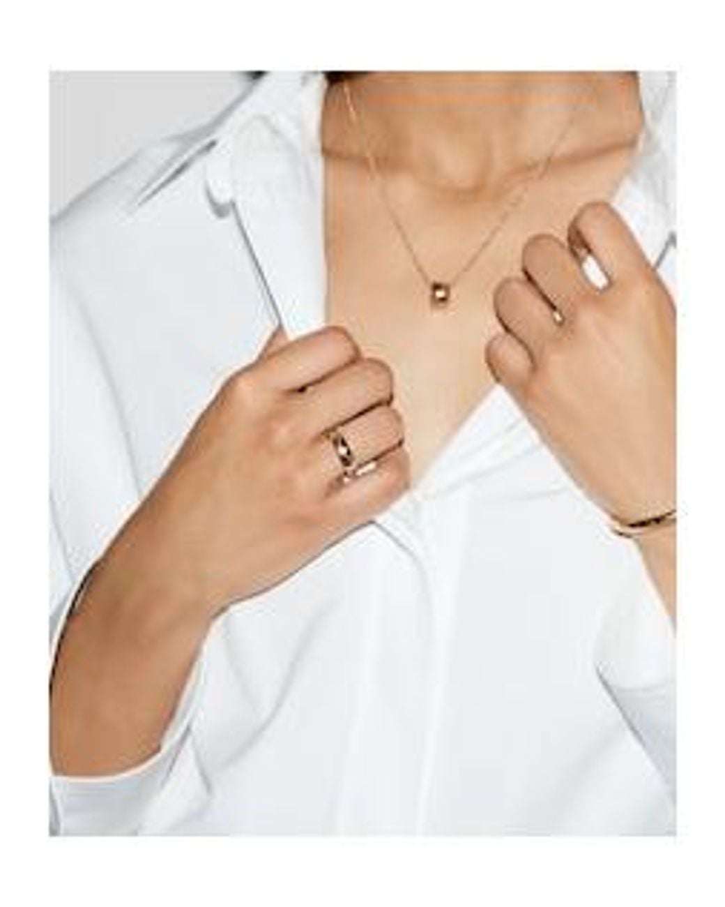 Gucci Metallic Icon 18K Gg Thin Ring