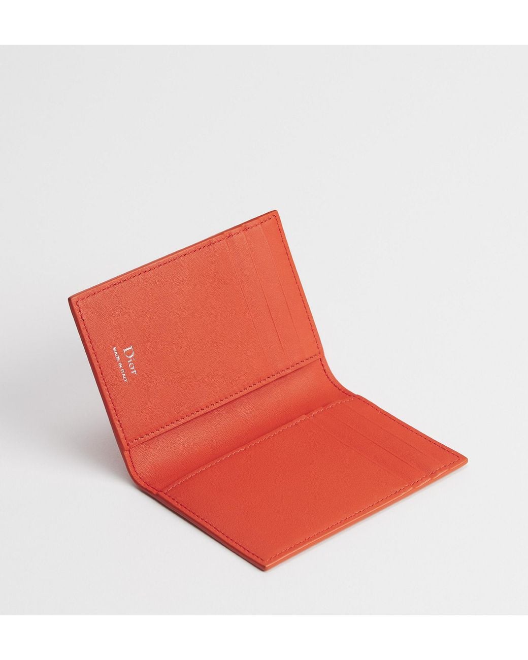 Dior Red Bifold Card Holder for men