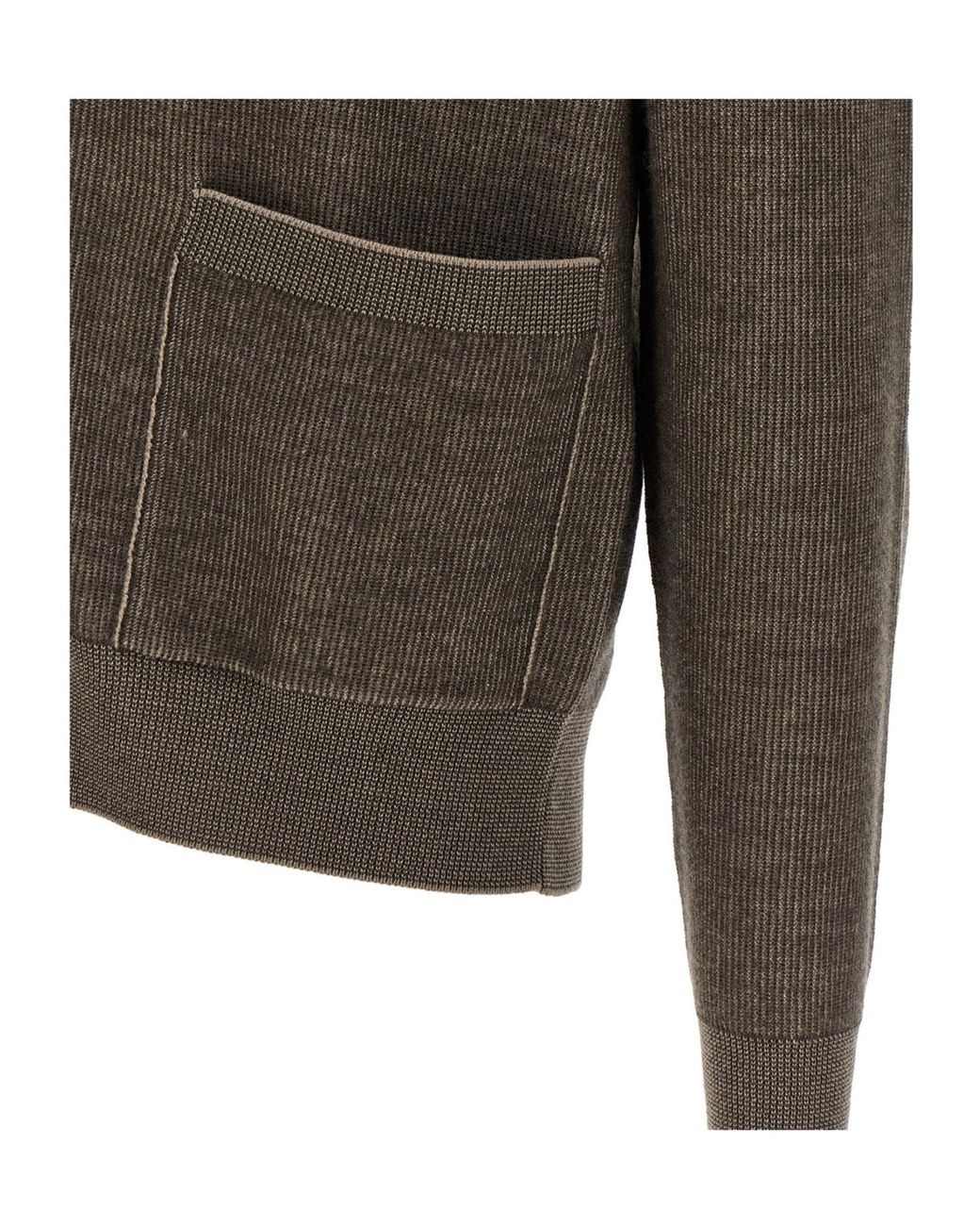 Brioni Green Shawl Collar Knitted Cardigan for men