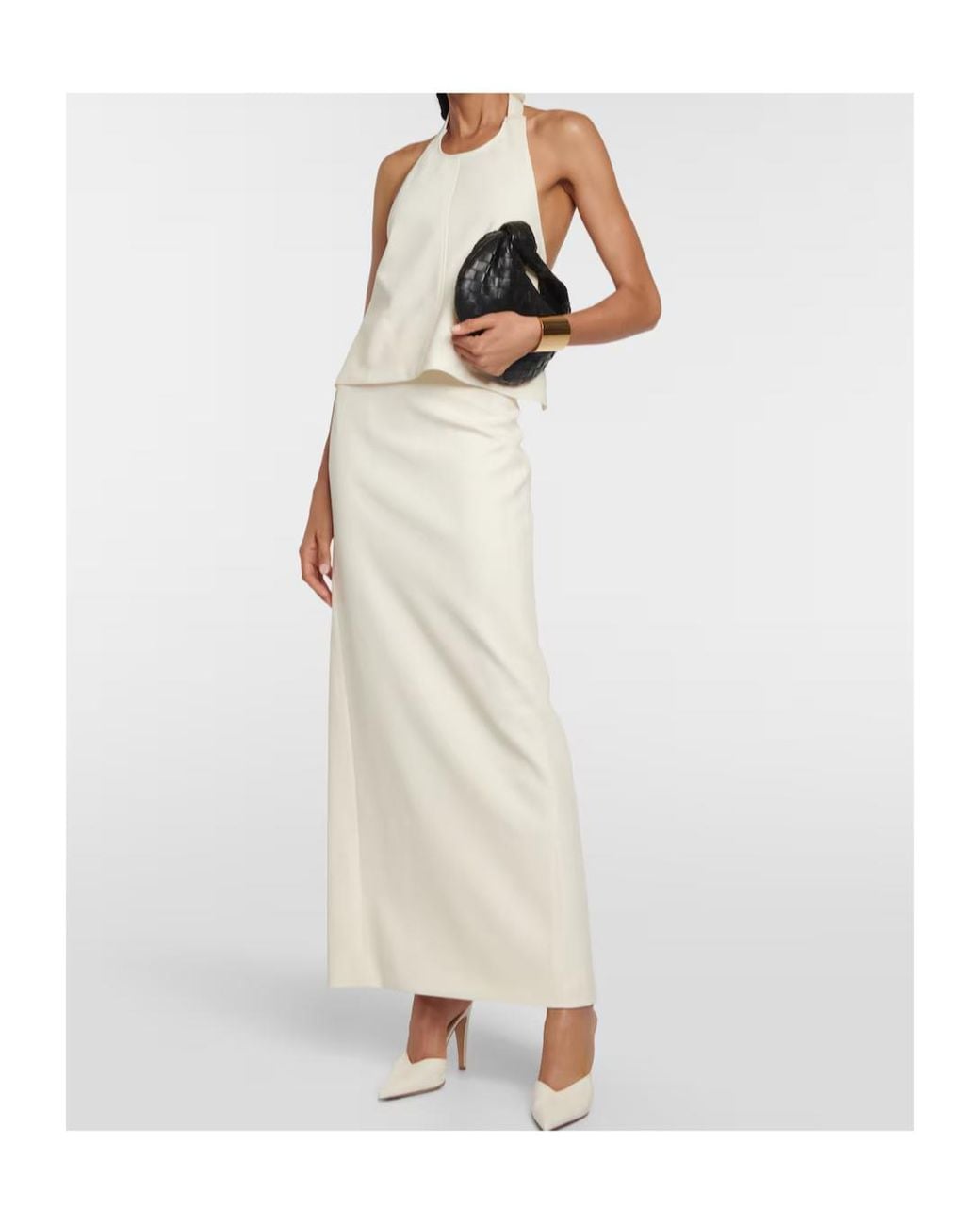 Wardrobe NYC White High-Waisted Straight Skirt
