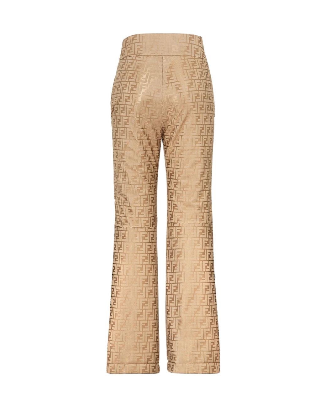 Fendi Natural Monogrammed High-Waisted Ski Pants