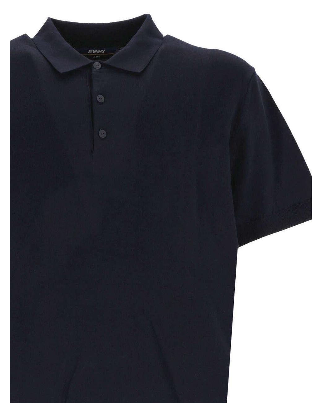 K-Way Blue Pleyne Knitted Polo Shirt for men