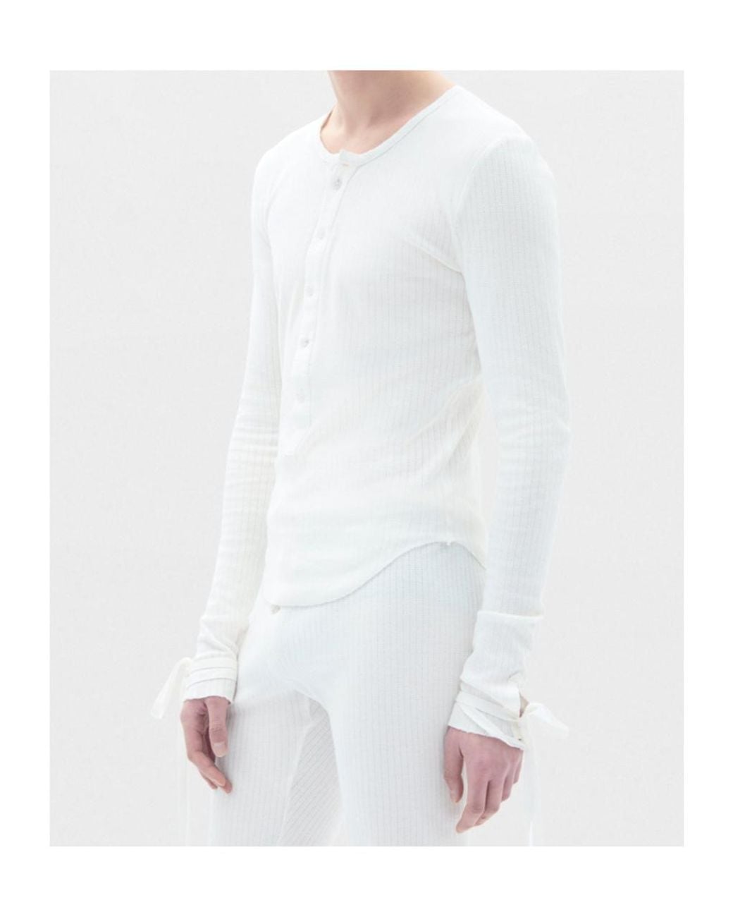 Ann Demeulemeester White Pointelle T-Shirt for men