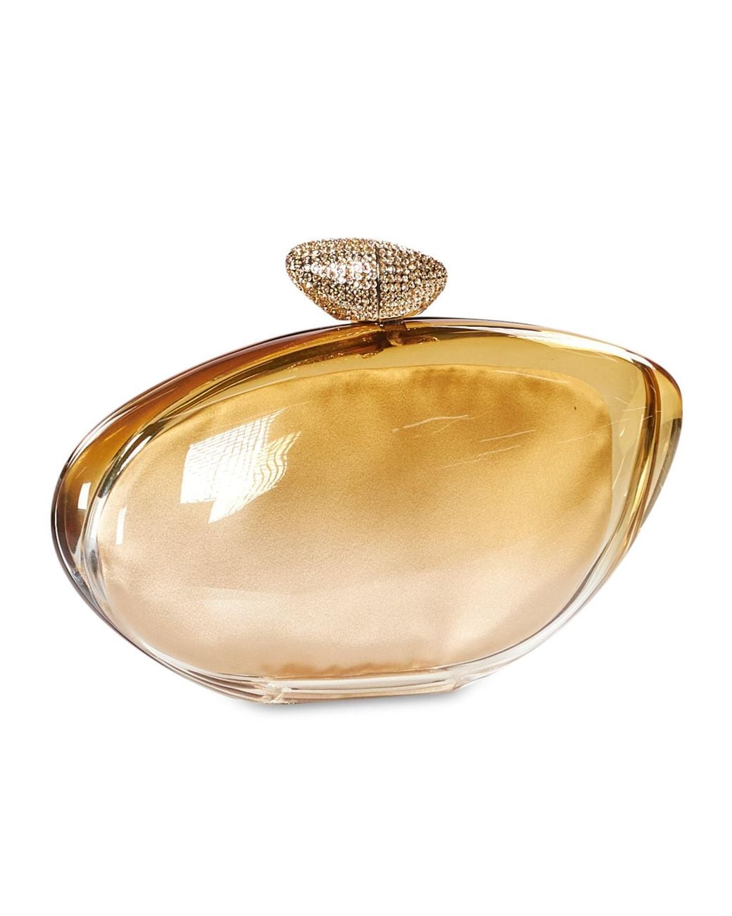 Benedetta Bruzziches Metallic Armonia Crystal-Embellished Clutch Bag