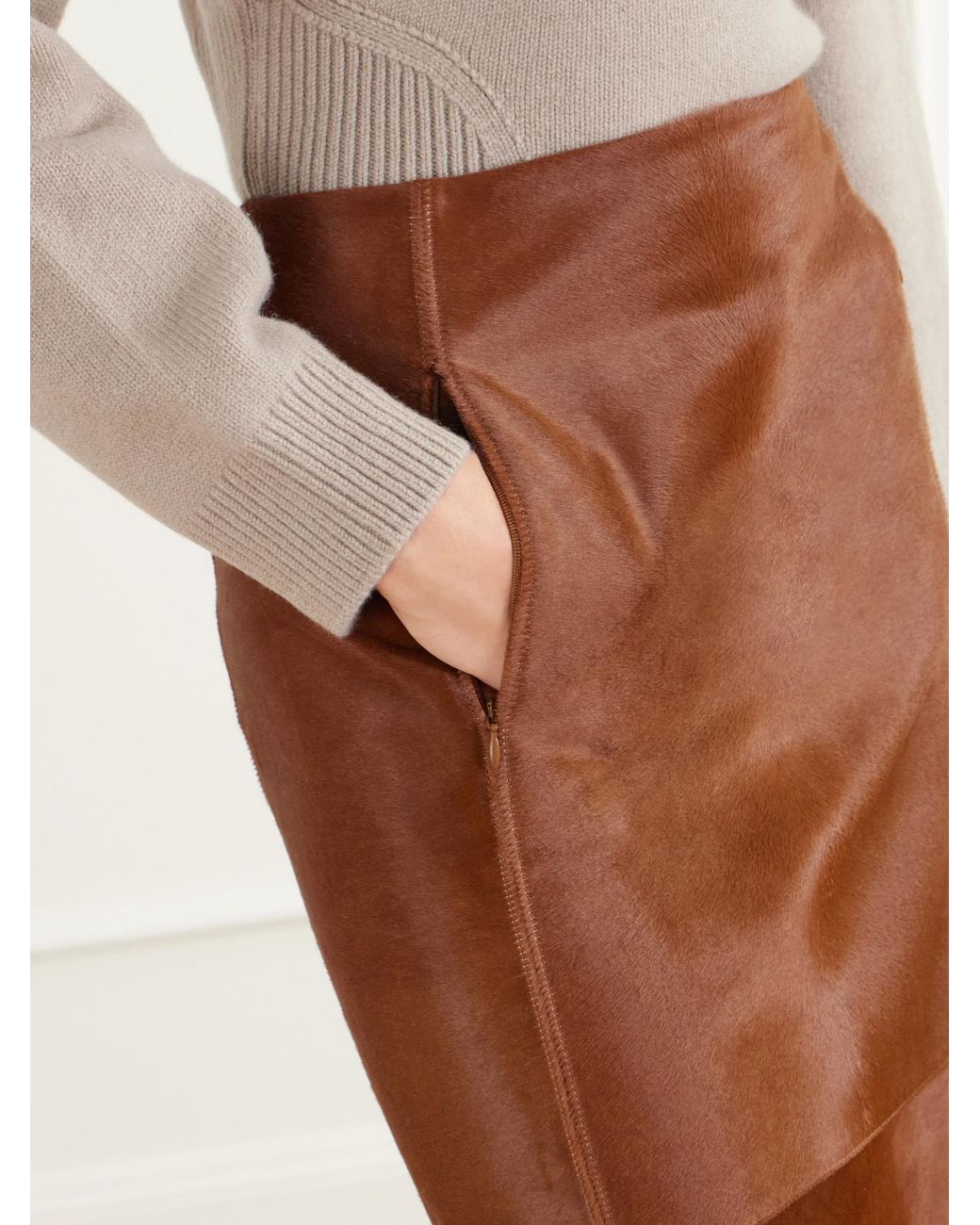 Alaïa Brown A-Line Skirt
