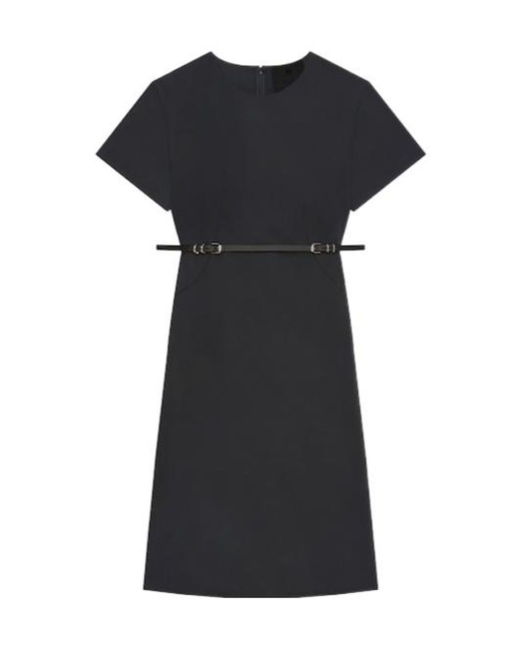 Givenchy Black Voyou Short-Sleeved Midi Dress