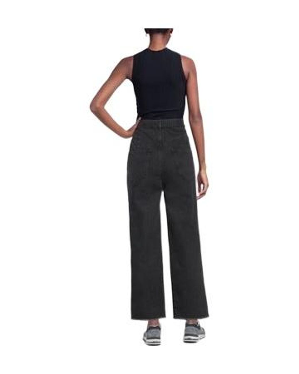 Isabel Marant Black High-Waisted Straight-Leg Jeans