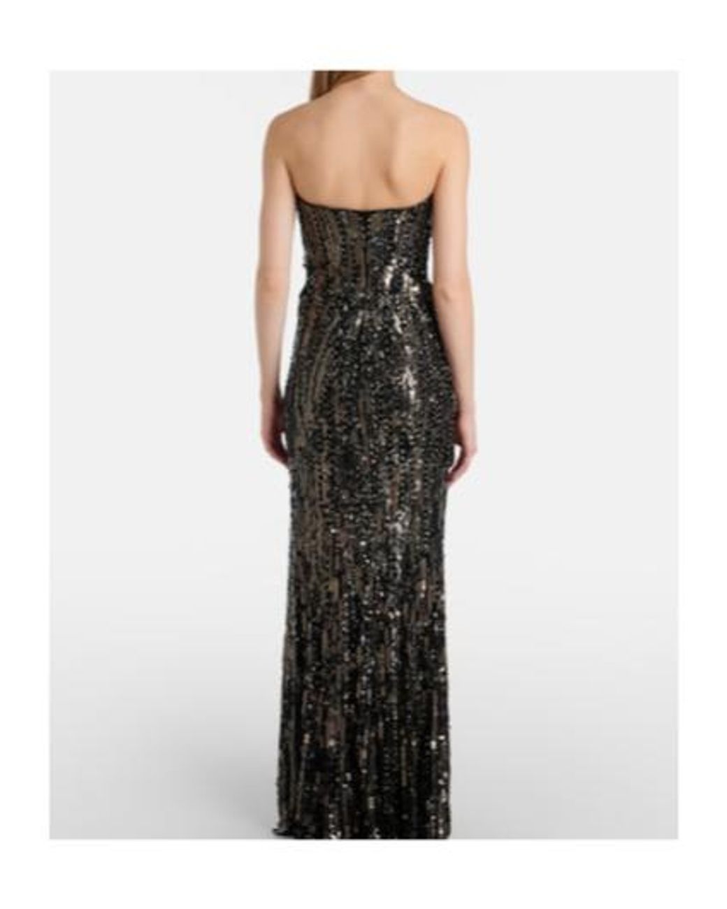 Jenny Packham Black Euphoria Embellished Bustier Gown