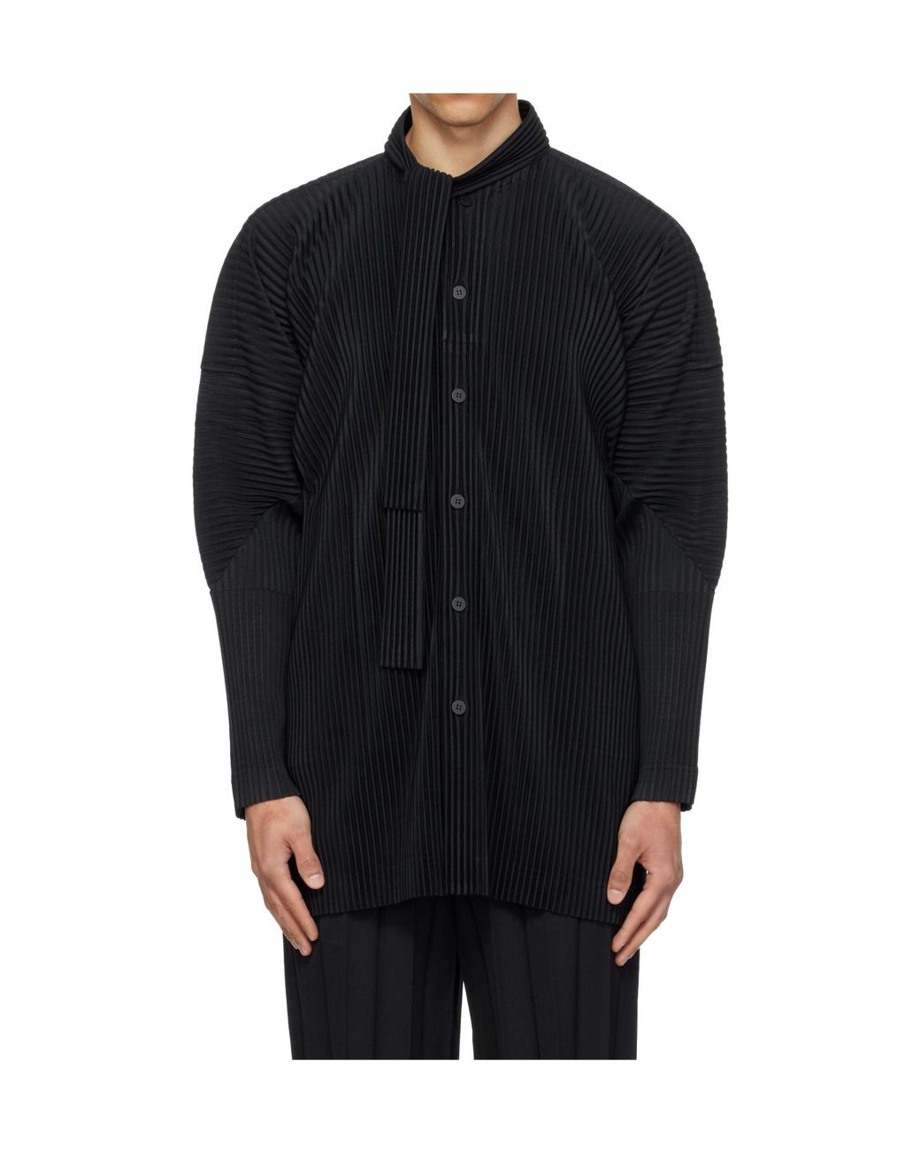 Homme Plissé Issey Miyake Black Monthly Colors February Pleated Shirt for men