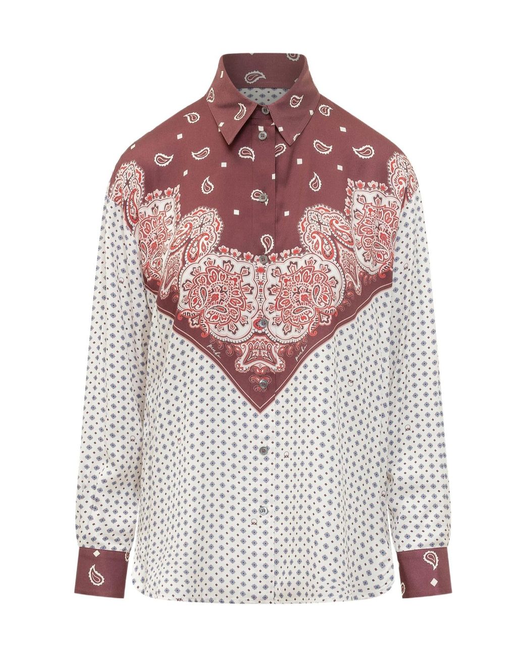 Pinko Multicolor Cher Bandana-Print Shirt