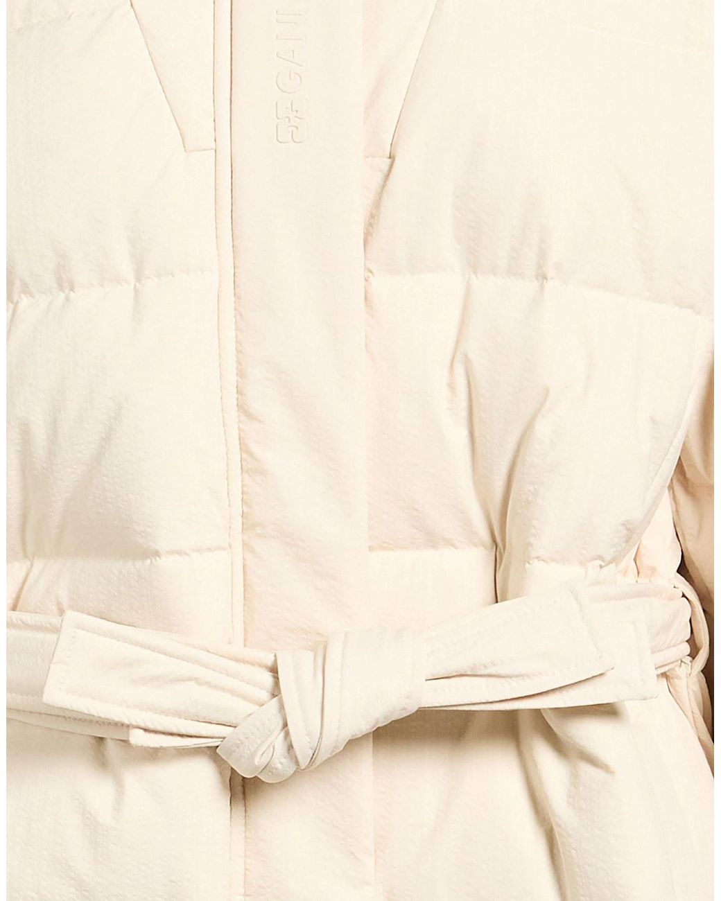 Ganni Natural Solid Color Shell Jackets