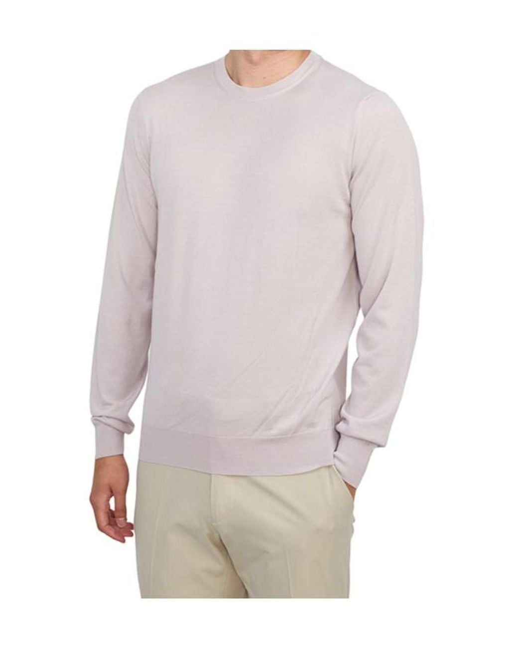 Drumohr Gray Long-Sleeved Sweater for men