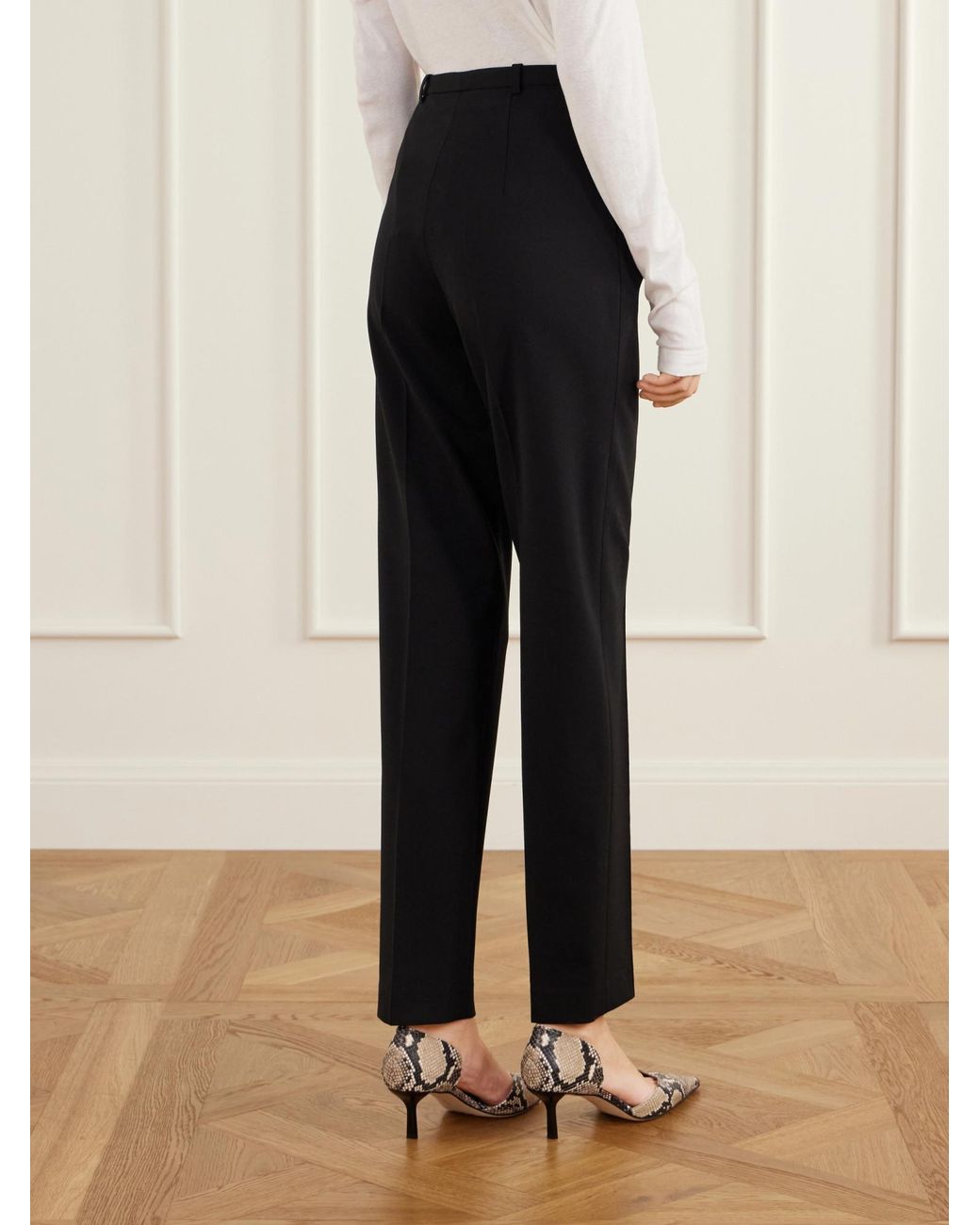 Loulou de Saison Black Malka Lds Seam-Detail Trousers