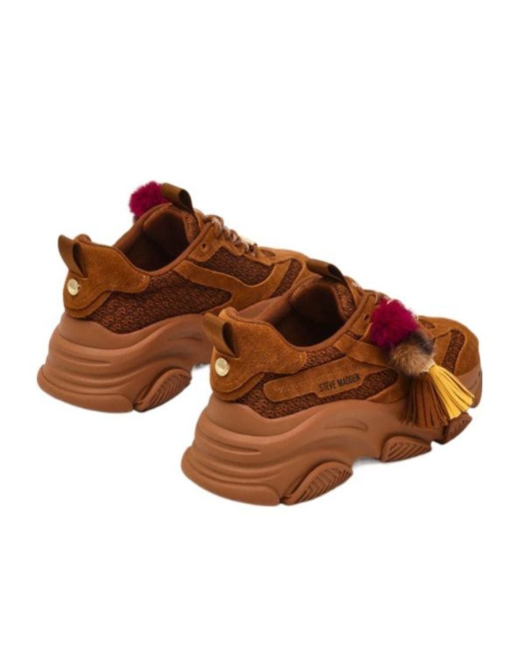 Steve Madden Brown Possession Platform Sneakers
