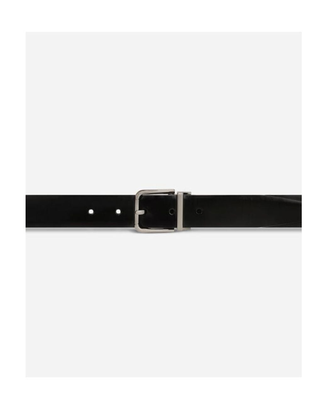 Dolce & Gabbana Black Logo Pin Buckle Belt for men