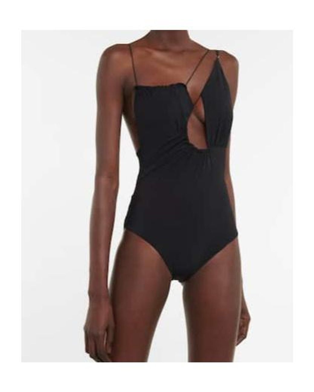 Nensi Dojaka Blue Cutout Swimsuit