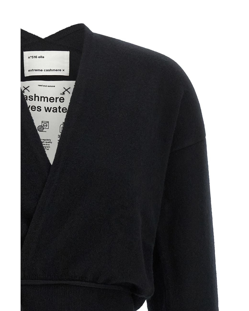 Extreme Cashmere Black Long-Sleeved Sweater