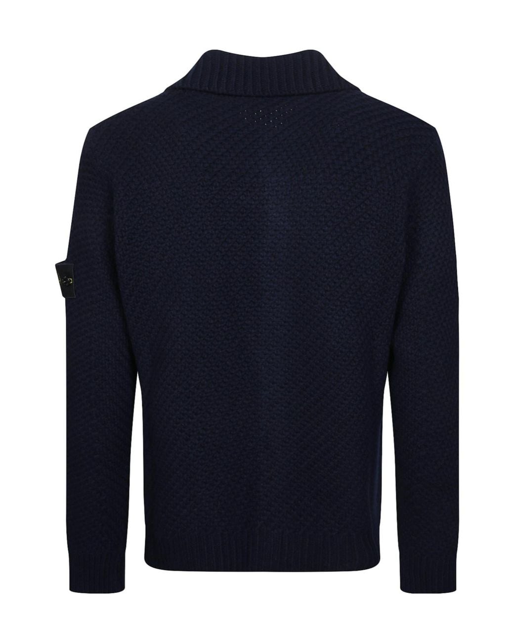 Stone Island Blue Long-Sleeved Cardigan for men