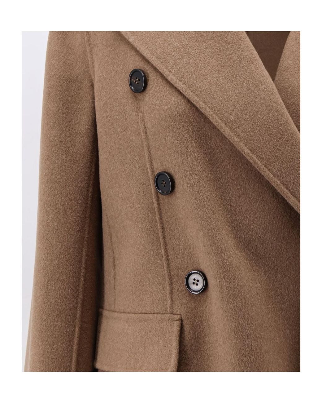 Max Mara Brown 'S Smmrita Double-Breasted Coat