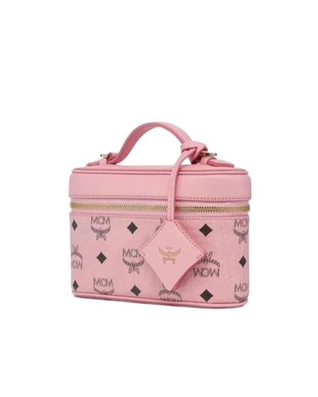 MCM Pink Aren Vanity Case Make Up Bag