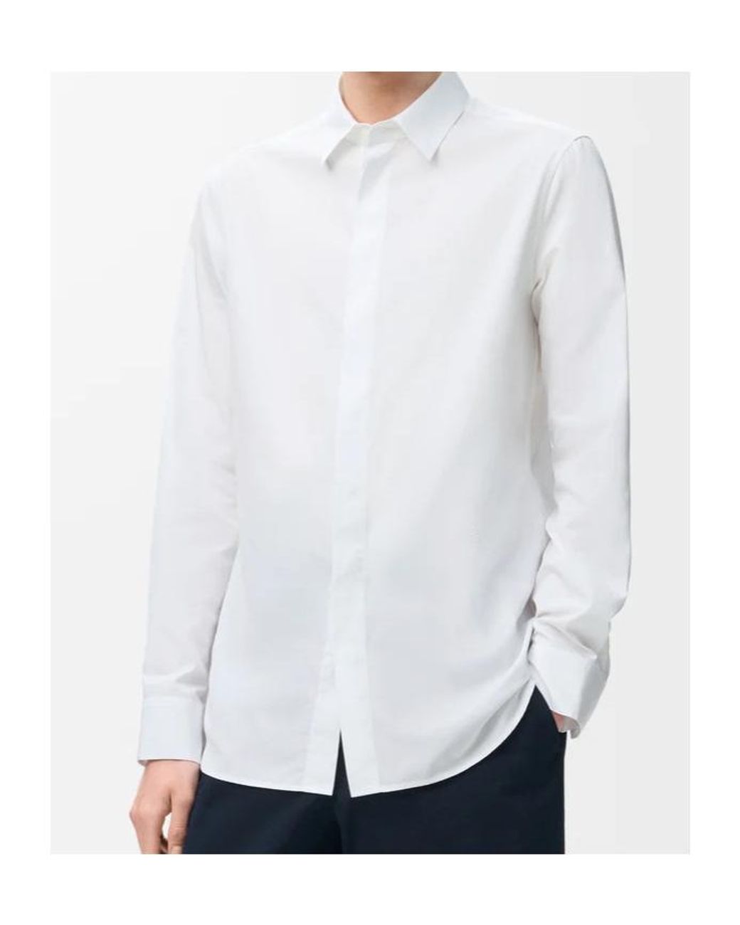 Loewe White Long Sleeve Buttoned Shirt for men