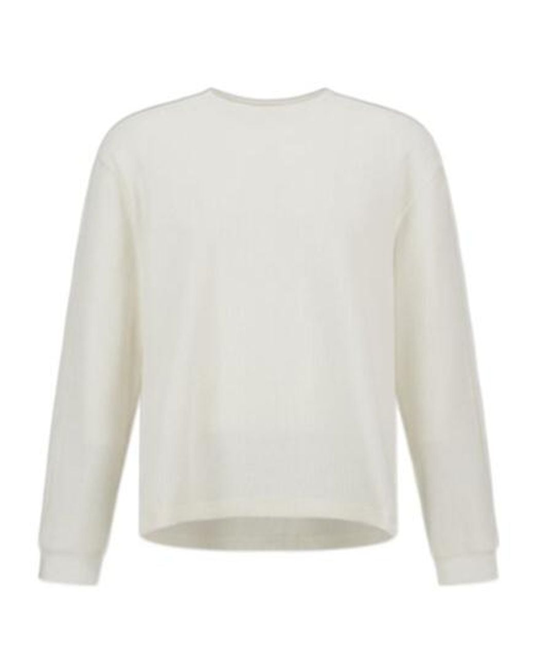 Herno White Laminar Waffle-Texture Long-Sleeve Sweater for men