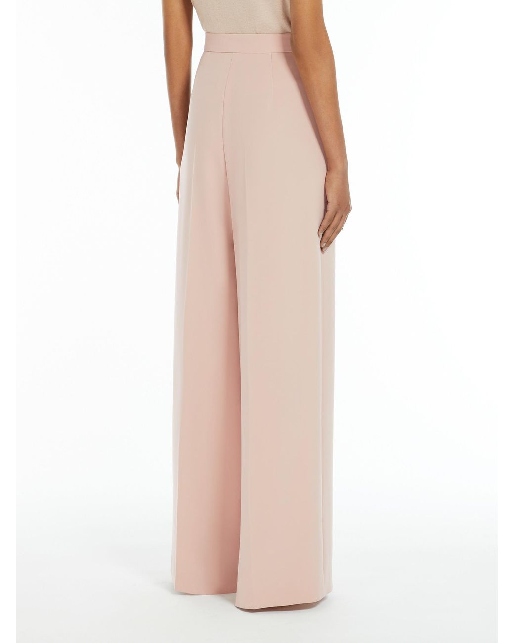Max Mara Pink Lino High-Waisted Pants