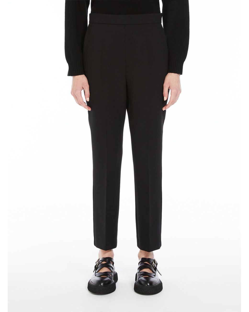 Max Mara Black High Waist Slim Fit Trousers