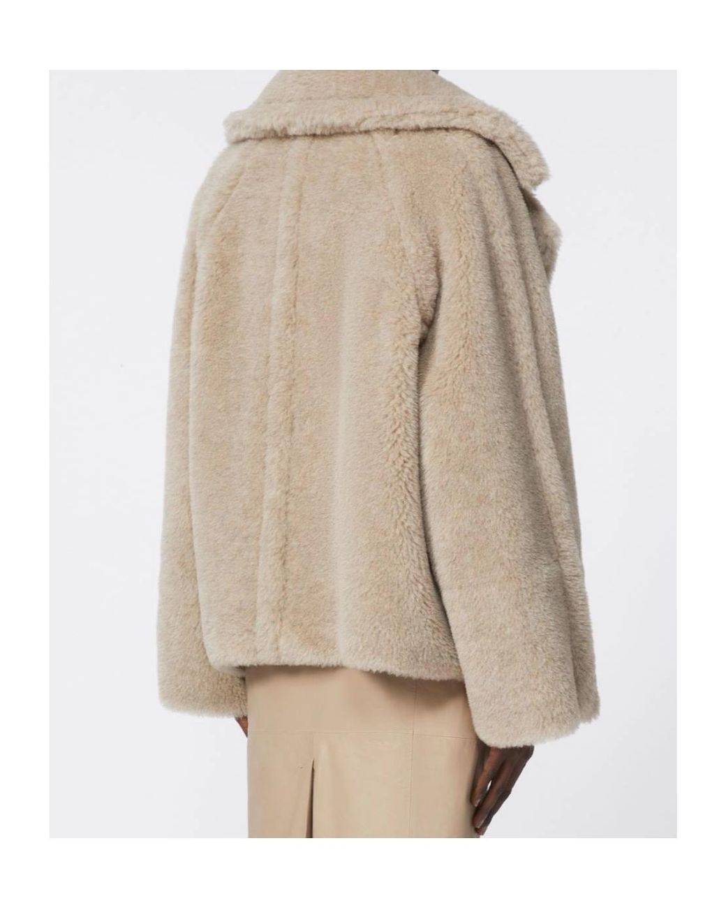 Max Mara Natural Cambusa Double-Breasted Fur Coat