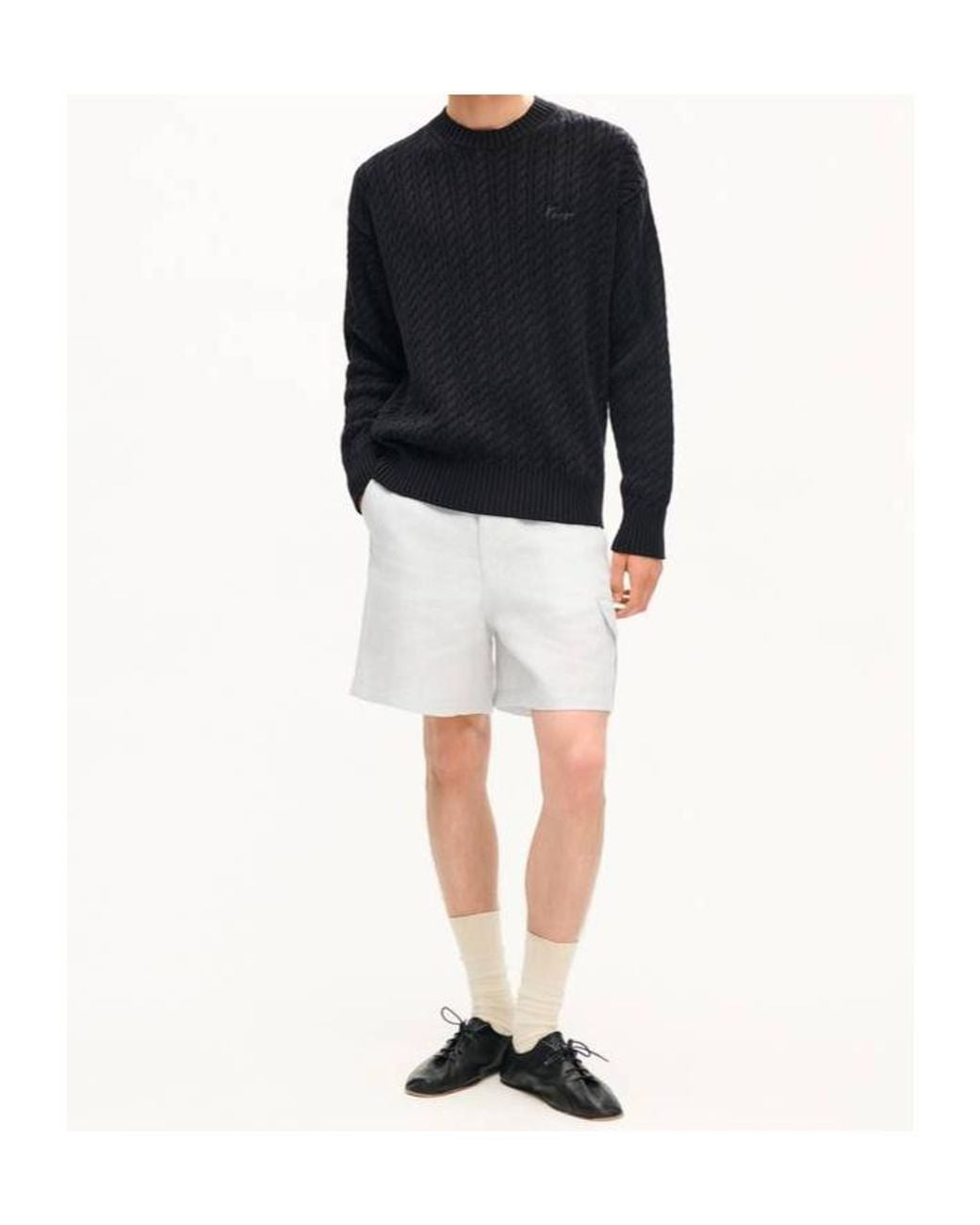 KENZO Blue Signature Embroidered Knit Jumper for men