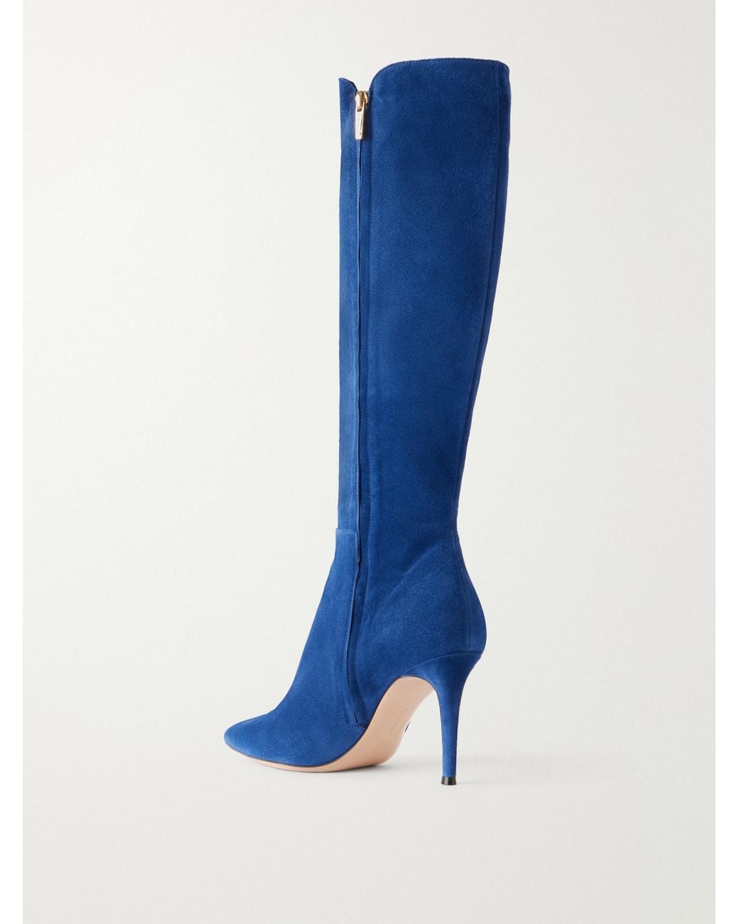 Gianvito Rossi Blue Levy Suede Boots