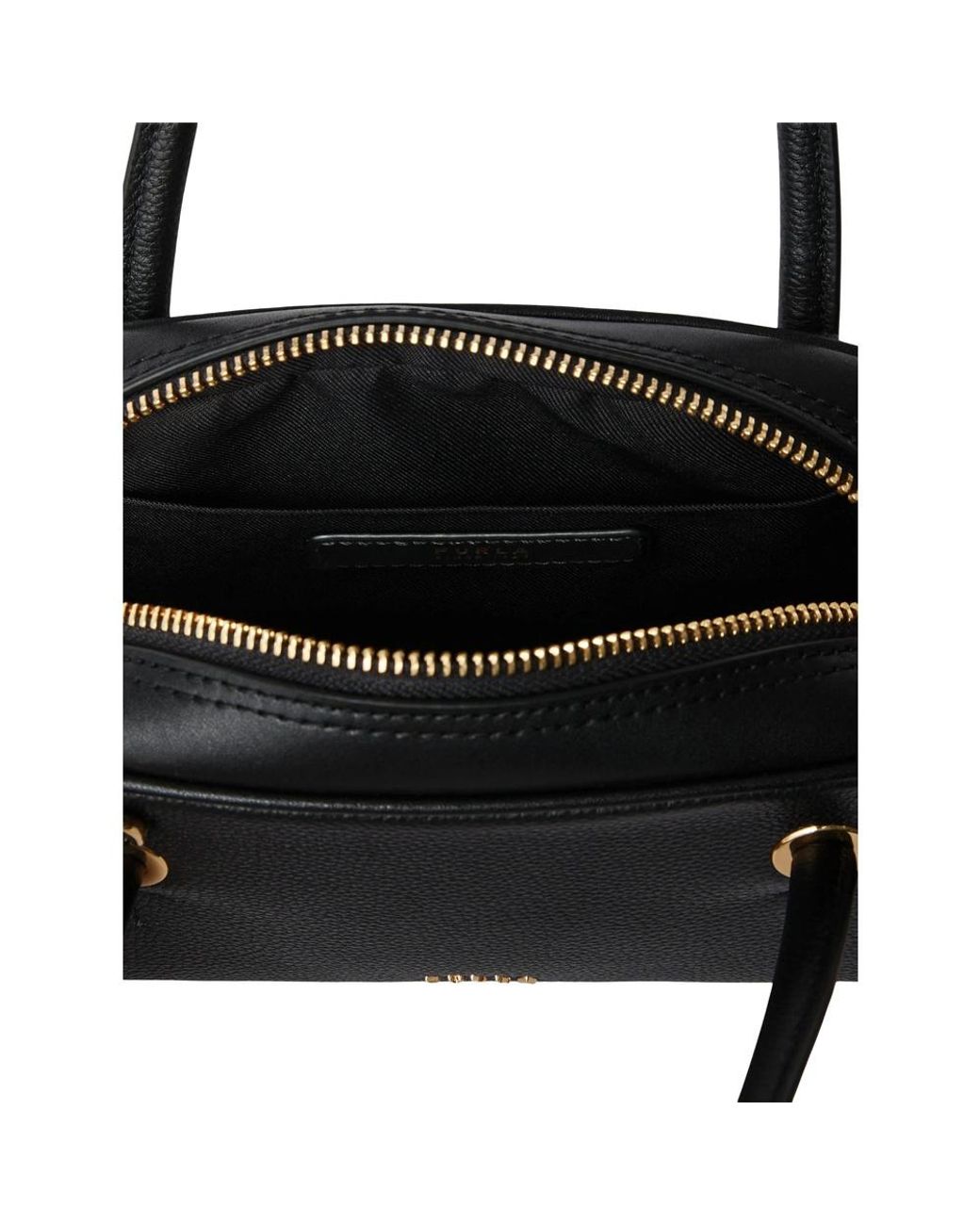 Furla Black Poppy Logo Lettering Mini Shoulder Bag