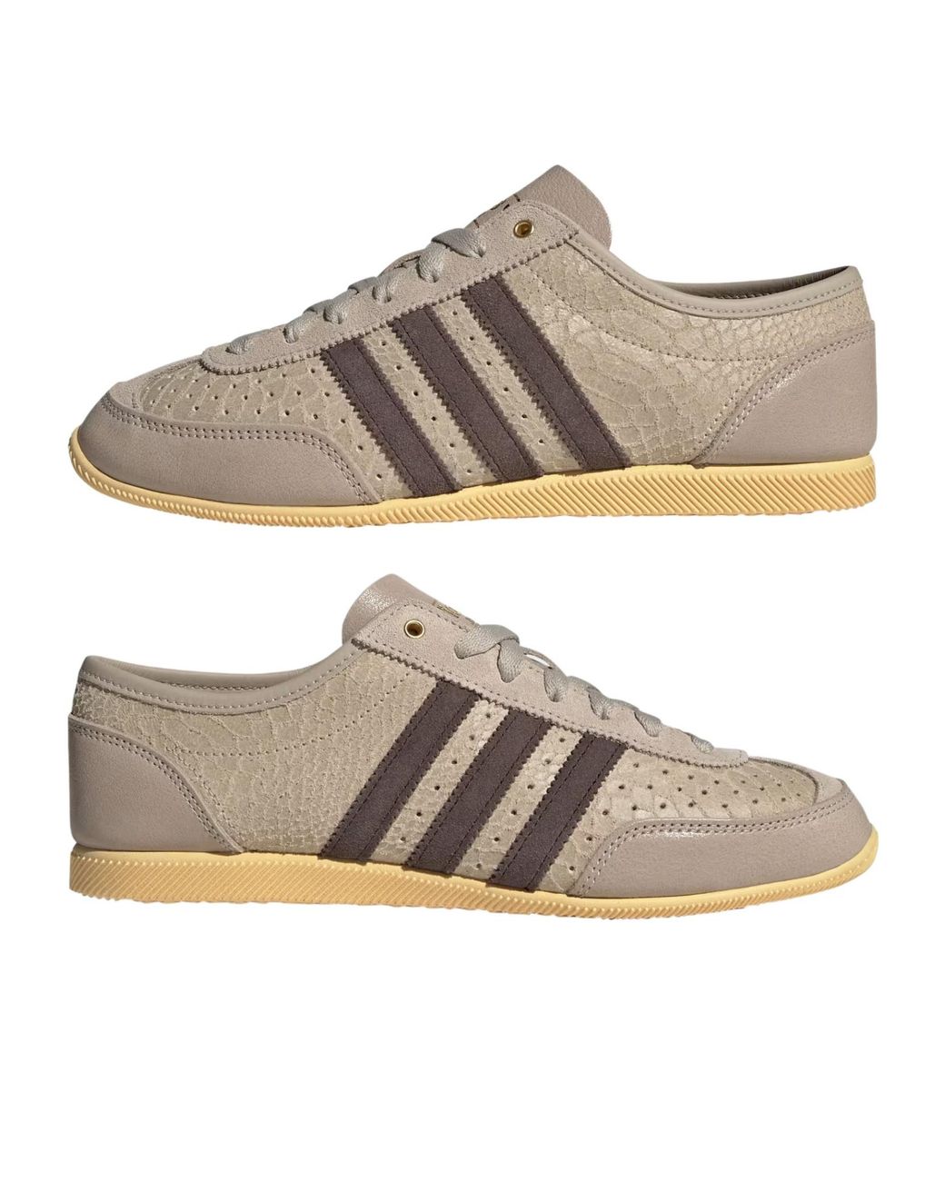 Adidas Originals Brown Japan Decon 3-Stripes Lace-Up Sneakers for men