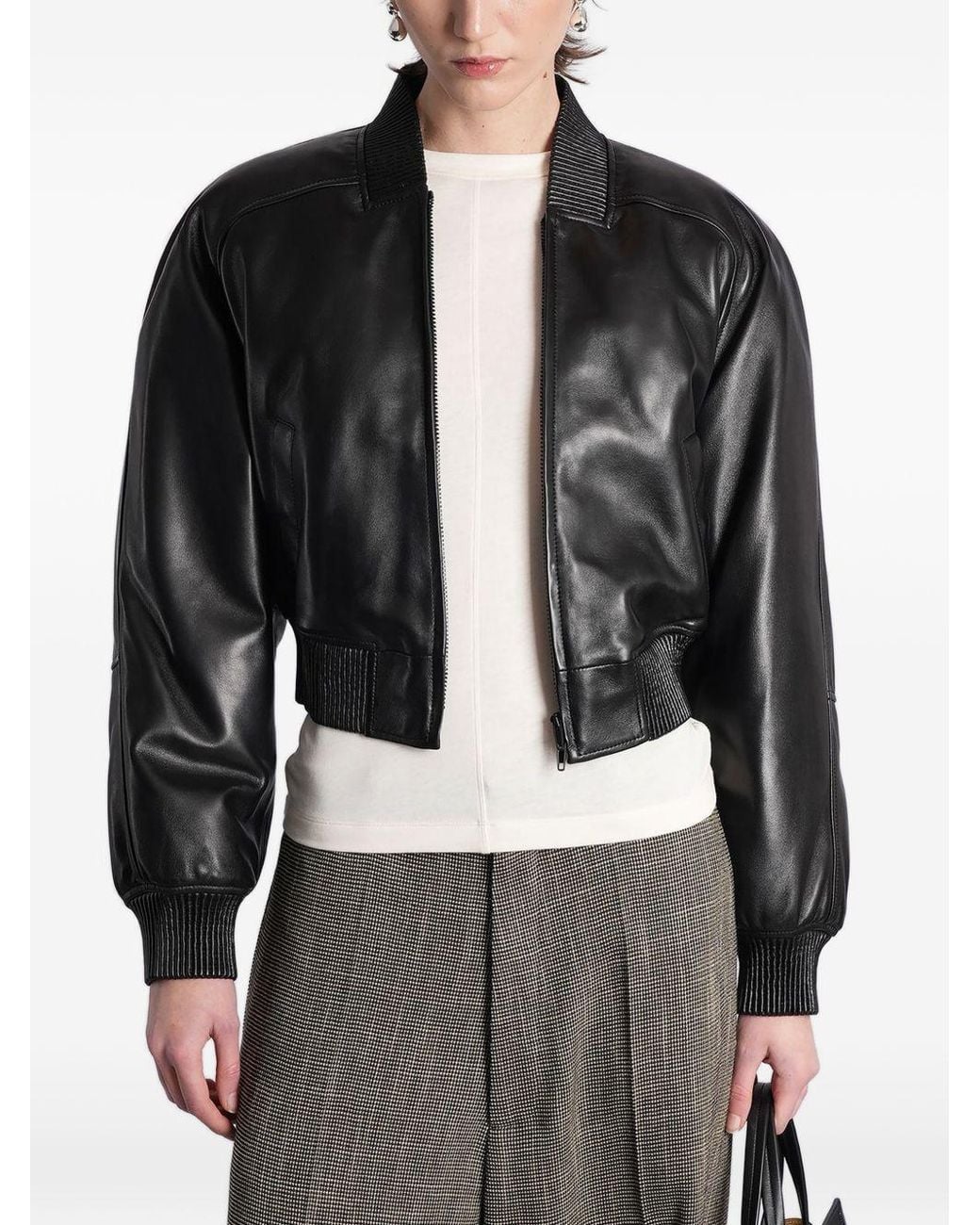 Phoebe Philo Black Pilot Leather Jacket